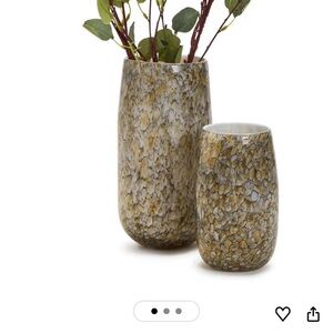 Elegant Stone Textured Vase Set